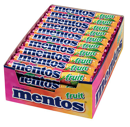 ZOETW.Mentos FRUIT/DOOS 40 ROL