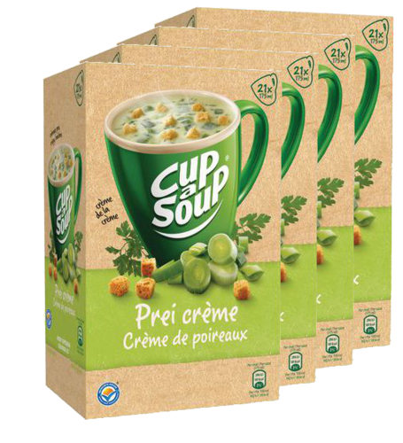 SOEP.Cup a Soup Prei Creme 4x21stuks