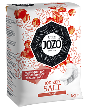 FOOD.Jozo Zout Jodium Rode Verpakking Tray/Zak 12x1 KG,
