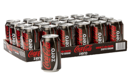 FRIS.Coca Cola ZERO Blik/Tray 24x33cl.
