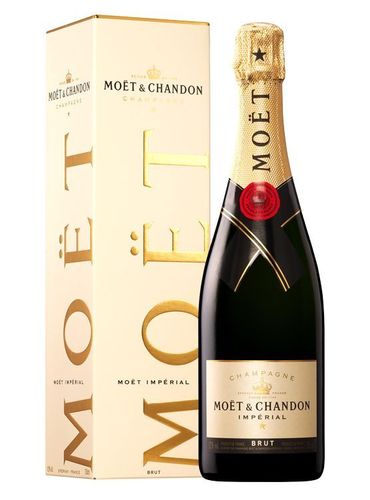 WIJN.Champagne Moët & Chandon Impérial 75cl. Geschenkverpakking