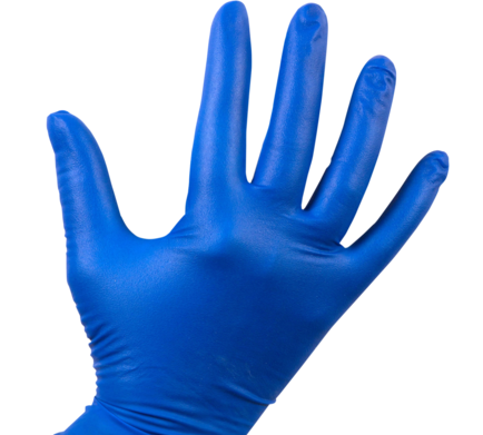 NONF.Handschoen Latex Ongepoederd Blauw -M- 100stuks Comfort