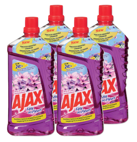 REIN.Ajax Allesreiniger Rode Bloemen/Tray 4x1,25L