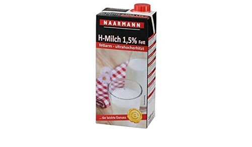 ZUIV.Houdbare Halfvolle Melk 1.5% Vet Doos 12x1 LTR Naarmann