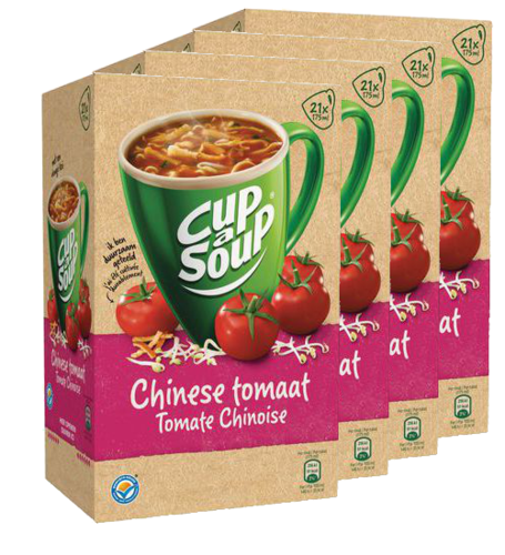 SOEP.Cup a Soup Chinese Tomaat 4x21stuks