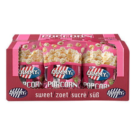 CHIPS.Popcorn ZOET 21 x  27 gram Jimmys