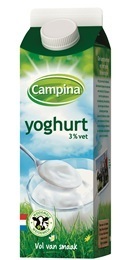 ZUIV.Volle Yoghurt Pak 1 LTR. CAMPINA