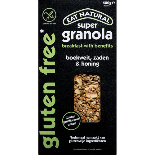 FOOD.Super Granola Boekweit,Zaden&Honing Glutenvrij 400 gram