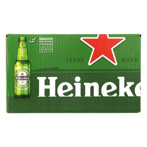 BIER.Heineken Draaidop Doos 24x25cl. Geen Statiegeld