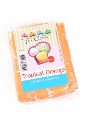 FOOD.Rolfondant Tropical Orange 250gram FunCakes
