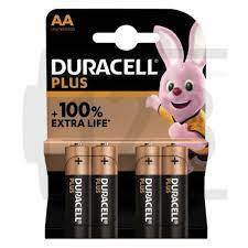 NONF.Duracell Plus + 100% Extra Life AA 4 stuks