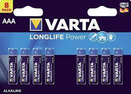 NONF.Batterijen AAA Longlife Power 8 stuks Varta
