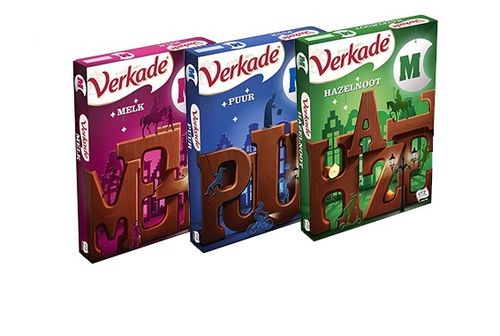 SINT2022.Chocoladeletter Fairtrade Melk/Puur/Hazelnoot 135gram VERKADE