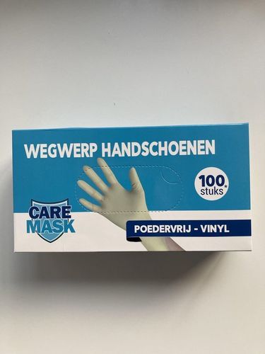 NONF.Handschoen Vinyl Wit Poedervrij - L - 100 stuks CareMask