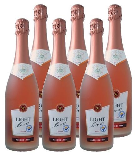 WIJN.Light Live Sparkling Rosé Alcohol Vrij 6x75cl.