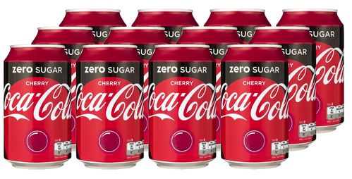 FRIS.Coca Cola ZERO Cherry Blik/Tray 12x33cl.