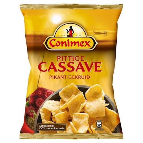 CHIPS.Kroepoek Pikant Cassave 75 gram Conimex