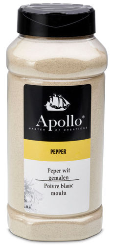 FOOD.Peper Wit Gemalen BUS 435 gram Apollo