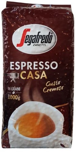 KOFFIE.Bonen Espresso Casa Gusto Cremoso Zak 1KG. Segafredo