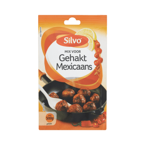 FOOD.Mix voor gehakt Mexicaans Zakje 40 gram Silvo