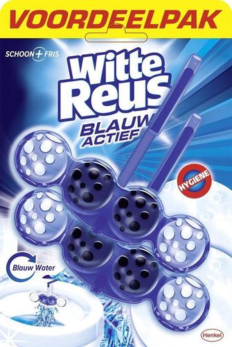REIN.Witte Reus Toiletblokken Blauw Actief Duo Pack