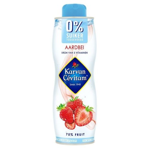 FRIS.Karvan Cevitam Aardbei 0% suiker toegevoegd 0.75 ltr.